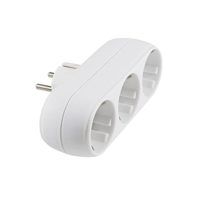 Europäischer 3-Wege-Stecker-Adapter mit 3 Wechselstromanschlüssen 250 V 10 A Kompakt-Konverter-Stecker für Heim- und Reisezwecke