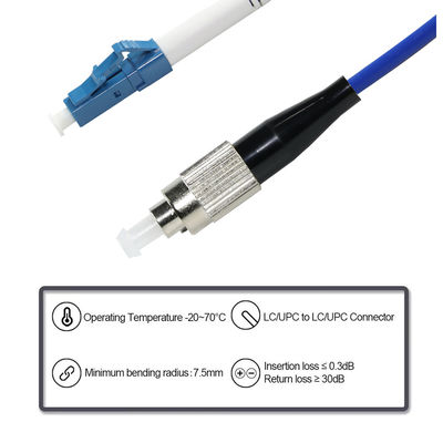 FC-LC-Faseroptisches Patchkabel - Ein- oder Multimode-Sprungkabel für Rechenzentren und Telekommunikation