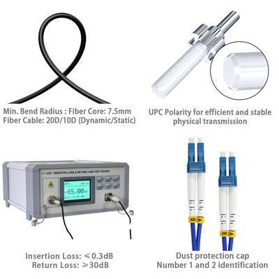 LC to LC Fiber Optic Patch Cable -  Singlemode or Multimode Duplex Jumper for Telecom, Data Center, FTTx Applications