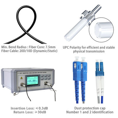 SC-LC-Fiber-Optic-Patch-Kabel - Duplex-Sprungkabel für Einzel- oder Multimodeanwendungen in Rechenzentren und FTTx