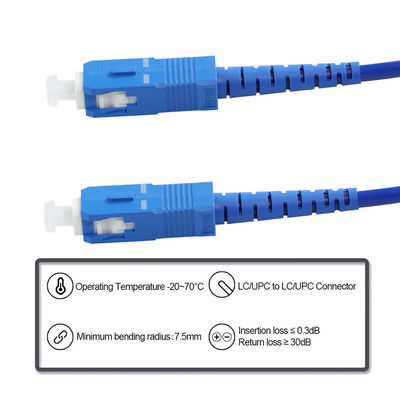SC bis SC Glasfaser-Patchkabel Einzelmodus Multimode für FTTH-Datencenter