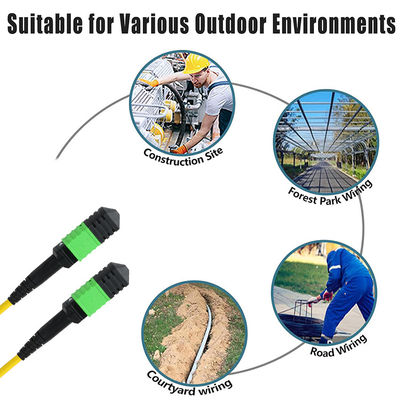 LC APC Glasfaser-Patchkabel Singlemode OS2 Grüner Mantel