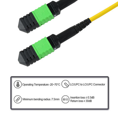 Dieses LC-APC-Glasfaser-Patchkabel ist für hochpräzise optische Netzwerke konzipiert, die eine überragende Signalqualität erfordern. Es verfügt über eine Angled Physical Contact (APC)-Politur und LC-Small-Form-Connectors.