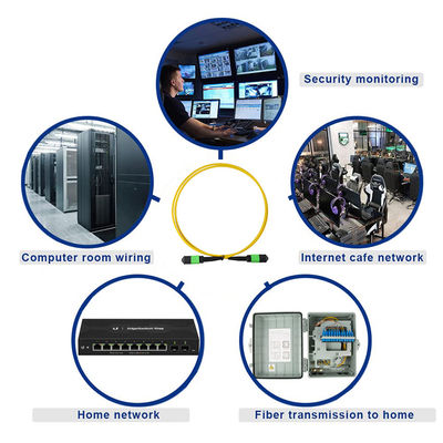 LC APC Glasfaser-Patchkabel Singlemode OS2 Grüner Mantel