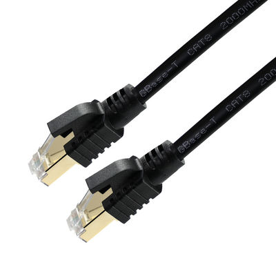 CAT8 Geschirmtes Ethernet-Kabel S/FTP 40 Gbit/s Gold RJ45