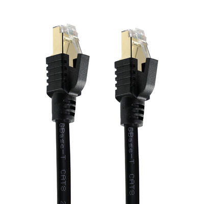 CAT8 Geschirmtes Ethernet-Kabel S/FTP 40 Gbit/s Gold RJ45