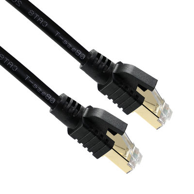 CAT8 Geschirmtes Ethernet-Kabel S/FTP 40 Gbit/s Gold RJ45