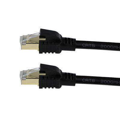 CAT8 Geschirmtes Ethernet-Kabel S/FTP 40 Gbit/s Gold RJ45