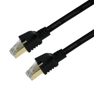 CAT8 Geschirmtes Ethernet-Kabel S/FTP 40 Gbit/s Gold RJ45