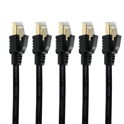 CAT8 Geschirmtes Ethernet-Kabel S/FTP 40 Gbit/s Gold RJ45
