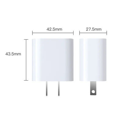 US 2-Pin 30W Dual-Port-Wall-Ladegerät   USB-C & USB-A Ausgang Schnellladegerät für Telefon, Tablet, Kamera