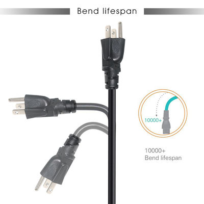 NEMA 5-15P bis C13 Stromkabel 6ft 18AWG für Computer und Monitore