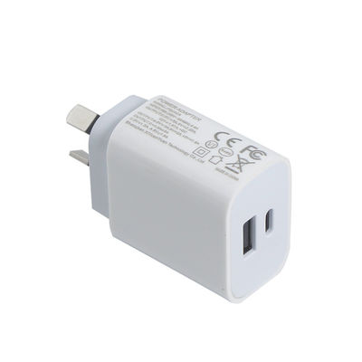AU 2-Pin 20W Dual-Port Wandladegerät – USB-C & USB-A Schnelllade-Netzteil für Telefon, Tablet, Kamera, Reise