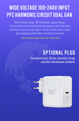 EU 2-Pin 140W USB-C Hochleistungs-Wandladegerät für Laptop, Tablet, Steam Deck, MacBook, Reiseverwendung