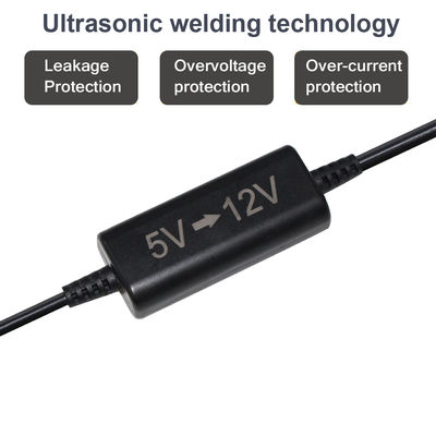 SAE zu DC 5,5x2,1 mm Step-Up-Stromkabel -5V zu 12V Umrichter Adapter für Solarzentrale, Batteriepack, LED, Router