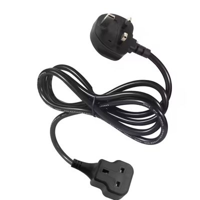 UK 3-Pin Stecker Männlich-Frauen-Stromverlängerungskabel - British Standard Stromkabel für Heim-, Büro- und Elektronikverlängerung