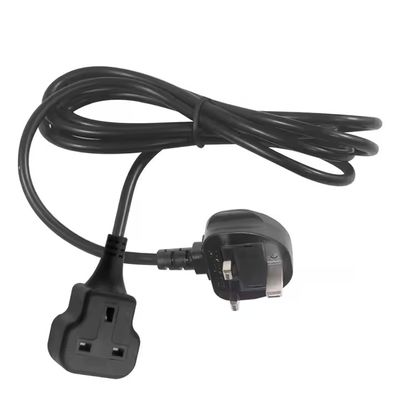 UK 3-Pin Stecker Männlich-Frauen-Stromverlängerungskabel - British Standard Stromkabel für Heim-, Büro- und Elektronikverlängerung