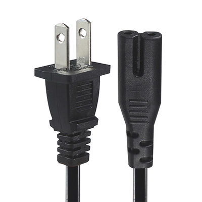 NEMA 1-15P bis IEC C7 Stromkabel -Flachstecker nach Abbildung 8 Steckkabel für Laptop, DVD-Player, Spielekonsole, kleine Geräte