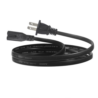 NEMA 1-15P bis IEC C7 Stromkabel -Flachstecker nach Abbildung 8 Steckkabel für Laptop, DVD-Player, Spielekonsole, kleine Geräte