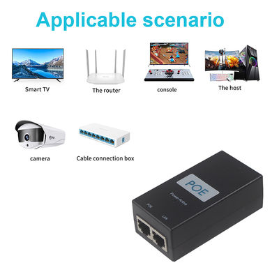 Desktop Aktiver PoE Injektor -48V Power Over Ethernet Adapter IEEE 802.3af/at für IP-Kameras, Wireless AP, VoIP-Telefone