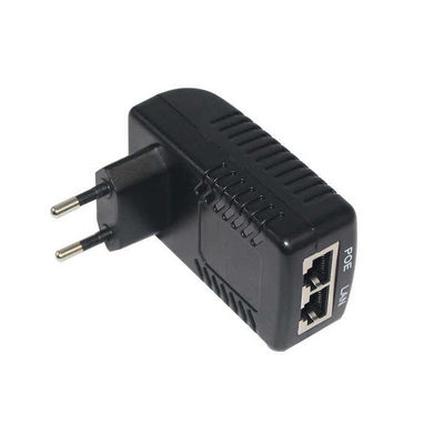 EU-Stecker PoE-Injektor - 48V Active Power Over Ethernet-Stromversorgung IEEE 802.3af/at für IP-Kamera, Wireless Access Point, VoIP-Telefon