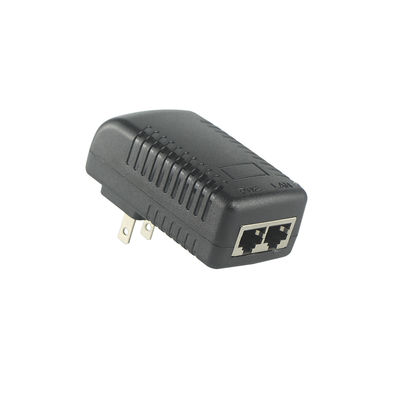 US Plug PoE Injektor Adapter - 48V Active Power Over Ethernet Versorgung IEEE 802.3af/at für IP-Kameras, drahtlose AP, VoIP-Telefone
