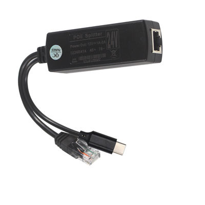 USB-C PoE Splitter 48V zu 5V/9V/12V Umrichter für Tablets und Telefone