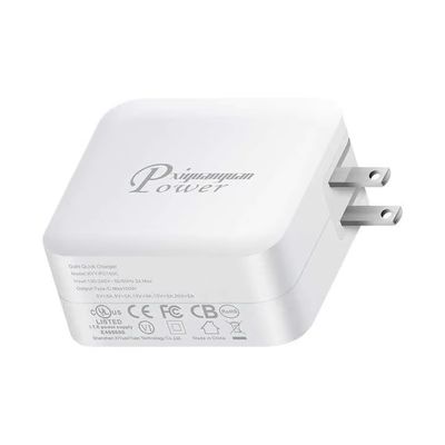 US Plug 100W Wandladegerät   Dual USB-C & USB-A Schnellladeadapter für Laptop, Tablet, Telefon, Reisegebrauch (100   240V Eingang)