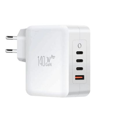 140 Watt GaN PD-Ladegerät mit 3 USB-C- und 1 USB-A-Anschluss