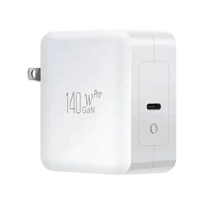 US 2-Pin Wandladegerät mit einzelnem USB-C-Anschluss, 140W Hochgeschwindigkeitsausgang, Schnellladeadapter für Laptop/Mobilgerät
