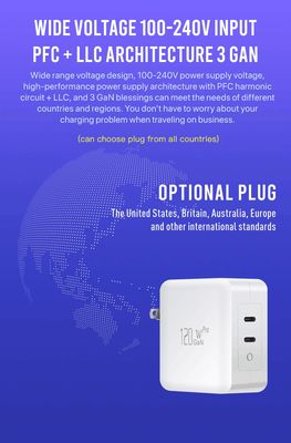 US 2-Pin Wandladegerät mit einzelnem USB-C-Anschluss, 140W Hochgeschwindigkeitsausgang, Schnellladeadapter für Laptop/Mobilgerät