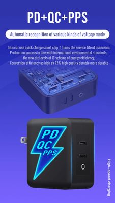 US 2-Pin Wandladegerät mit einzelnem USB-C-Anschluss, 140W Hochgeschwindigkeitsausgang, Schnellladeadapter für Laptop/Mobilgerät