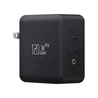 120W Dual USB-C GaN PD Ladegerät mit US 2-Pin Stecker