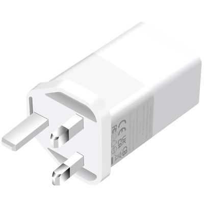 UK 2-Pin-Wandladegerät mit USB-C- und USB-A-Anschlüssen, 65 Watt Dual-Port Hochgeschwindigkeits-Power-Adapter für Laptop/Telefon/Tablet
