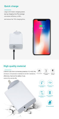 AU 2-Pin USB-C Wandladegerät, 60W Hochgeschwindigkeits-Ausgangs-Power-Adapter für Laptop, Tablet, Mobiltelefon