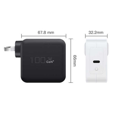 AU 2-Pin USB-C Wandladegerät, 100W Hochgeschwindigkeits-Ausgang Typ-C Netzteil für Laptop, Tablet, Mobilgerät