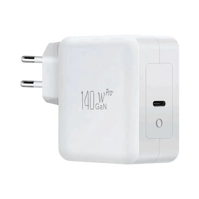 EU 2-Pin USB-C Wandladegerät, 140W High-Speed Typ-C Netzteil für Hochleistungs-Laptop, Tablet und Mobilgeräte