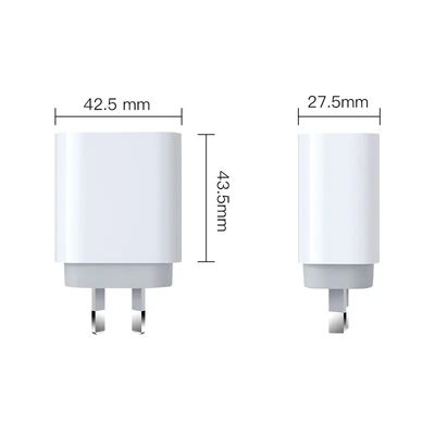 AU 2-Pin USB-C Wandladegerät, 30W schneller Typ-C-Power-Adapter für Smartphones, Tablets und kleine Laptops