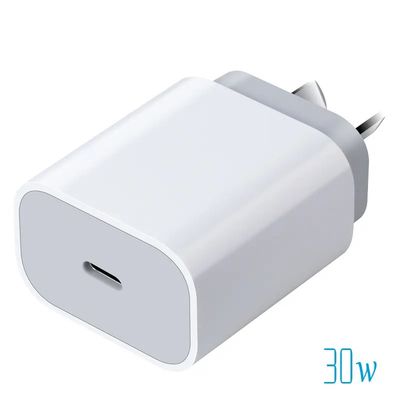 AU 2-Pin USB-C Wandladegerät, 30W schneller Typ-C-Power-Adapter für Smartphones, Tablets und kleine Laptops