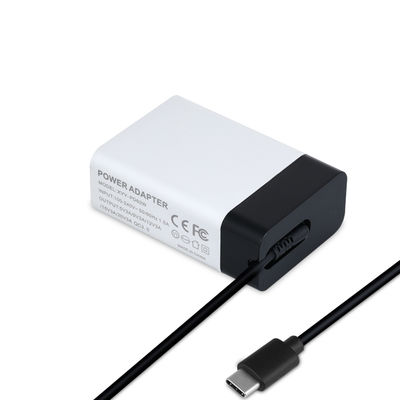 60W USB-C Netzteil mit festem Kabel, Hochgeschwindigkeits-Typ-C-Wandladegerät für Laptop, Tablet und Smartphone