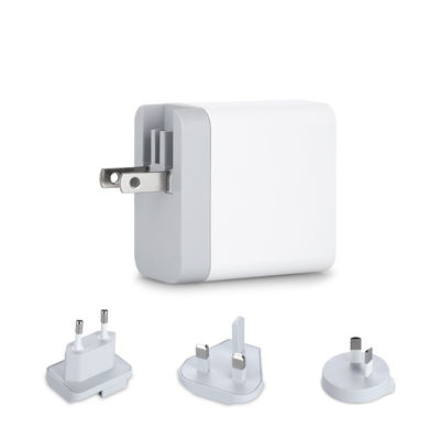 Multi-Port-USB-Wandladegerät mit austauschbaren Steckdosen, 60W-USB-A und USB-C-Power-Adapter für Zuhause, Büro und Reisen