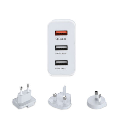 Multi-Port-USB-Wandladegerät mit austauschbaren Steckdosen, 60W-USB-A und USB-C-Power-Adapter für Zuhause, Büro und Reisen