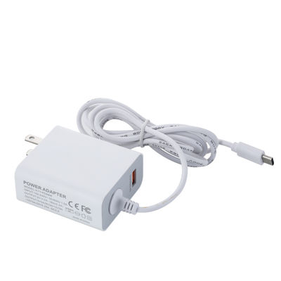 60W USB-C US Wandladegerät mit festem Kabel, Hochgeschwindigkeits-Type-C-Power-Adapter für Smartphones, Tablets und Laptops