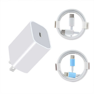 20W USB-C und USB-A US Wandladegerät mit Kabel, Schnelllade-Power Adapter für Smartphones und Tablets