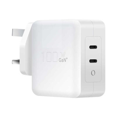 2-Pin-USB-C-Ladegerät mit doppelten Ports, 100W High-Speed Type-C-Power-Adapter für Laptops, Tablets und Smartphones