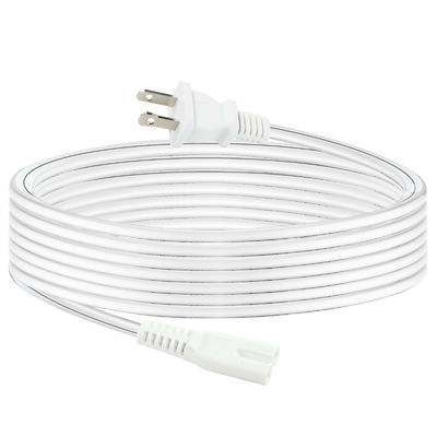 QIUCABLE TV Netzkabel - 2er-Pack 3m 2-poliger, nicht polarisierter Stecker NEMA 1-15P auf C7 Abbildung 8 Ersatz-Netzkabel (B0D7RKLTSJ)