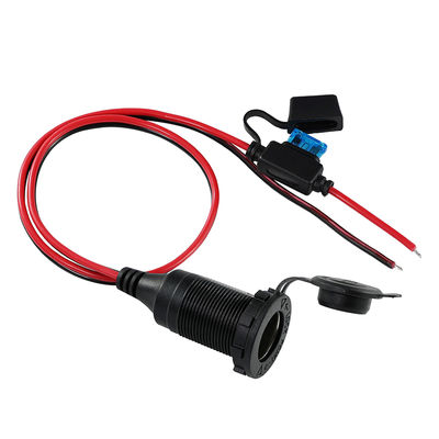 12V 24V Zigarettenanzünder Steckdose zu Zinndrahtkabel mit Inline-Sicherung