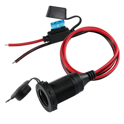 12V 24V Zigarettenanzünder Steckdose zu Zinndrahtkabel mit Inline-Sicherung