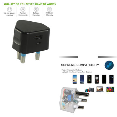 Südafrika SA Stecker-zu-USB-C Ladekabel 5V 9V 12V