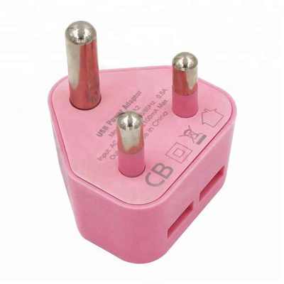 SA Plug Dual USB-A Wandladegerät 5V 2,4A für Mobilgeräte